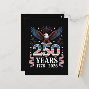 250th Anniversary USA 1776 2026 Patriotic Eagle Postcard