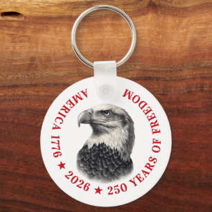 250th Anniversary USA 2026 Bald Eagle  Key Ring