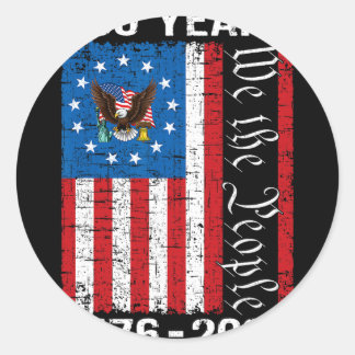 250th Anniversary Usa 250 Year America Patriotic 4 Classic Round Sticker