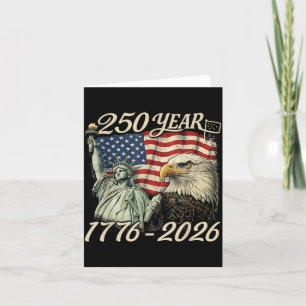 250th Anniversary USA 250 Years American 4th July Card