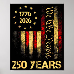 250th Anniversary USA 250 Years American 4th July Poster