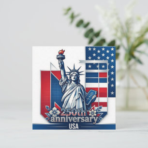 250th Anniversary USA Art Statue Of Liberty Family Card