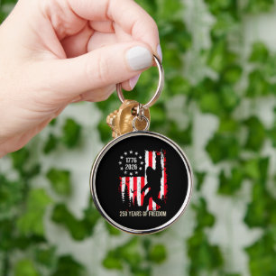 250th Anniversary USA Bigfoot Patriotic Freedom Key Ring