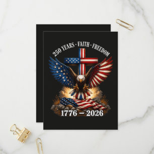 250th Anniversary USA Faith Freedom Invitation Postcard