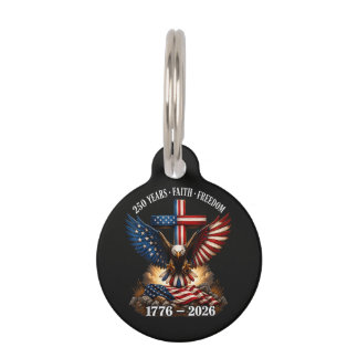 250th Anniversary USA Faith Freedom Pet Tag