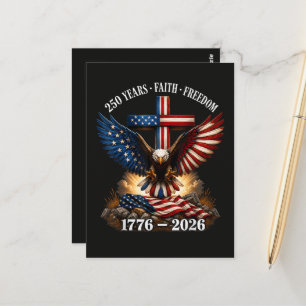 250th Anniversary USA Faith Freedom Postcard