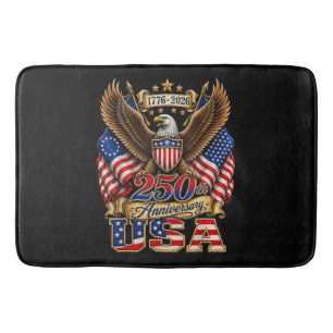 250th Anniversary USA Flag 250 Years American Bath Mat