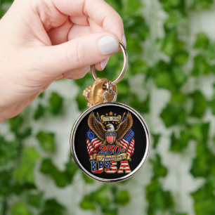 250th Anniversary USA Flag 250 Years American Key Ring