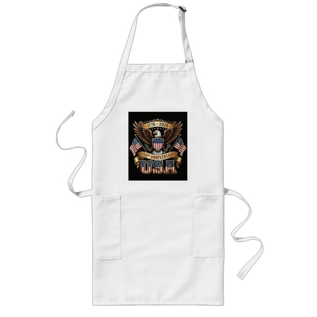 250th Anniversary USA Flag 250 Years American Long Apron (Front)