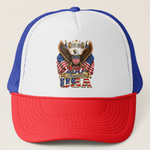 250th Anniversary USA Flag 250 Years American Trucker Hat