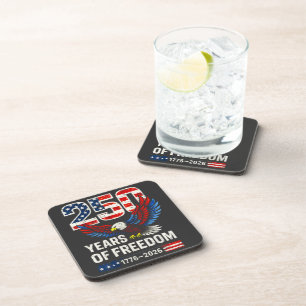 250th anniversary usa flag american coaster