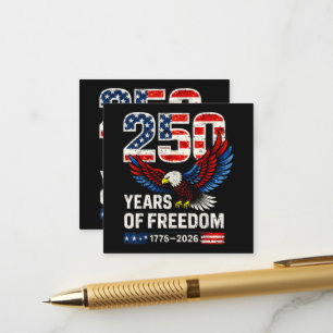 250th anniversary usa flag american enclosure card