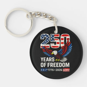 250th anniversary usa flag american key ring