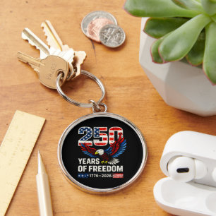 250th anniversary usa flag american key ring