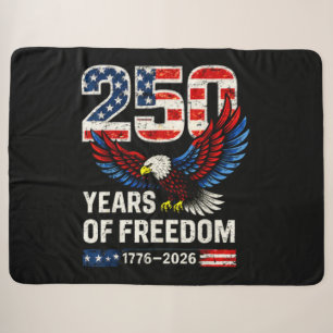 250th anniversary usa flag american sherpa blanket