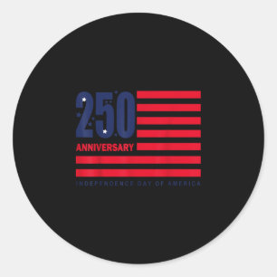 250th anniversary usa flag independence day 2026 classic round sticker