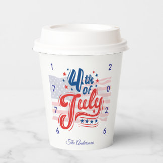 250th Anniversary USA Fourth Of July Paper Cups