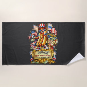 250th Anniversary USA Independence Celebration Beach Towel