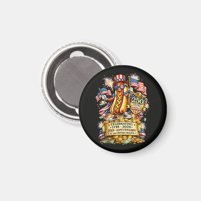 250th Anniversary USA Independence Celebration Magnet (Front/Back)