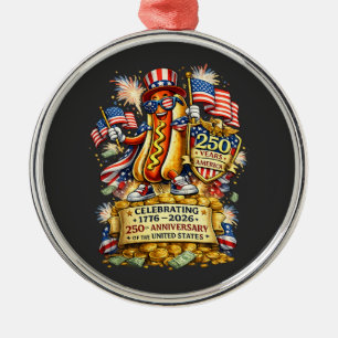 250th Anniversary USA Independence Celebration Metal Tree Decoration