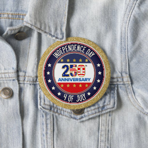 250th Anniversary USA Patriotic    1776–2026 10 Cm Round Badge