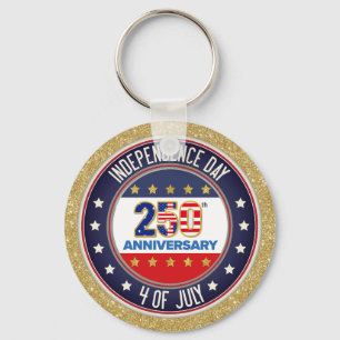 250th Anniversary USA Patriotic 1776–2026 Key Ring