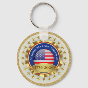 250th Anniversary USA Patriotic   1776–2026 Key Ring