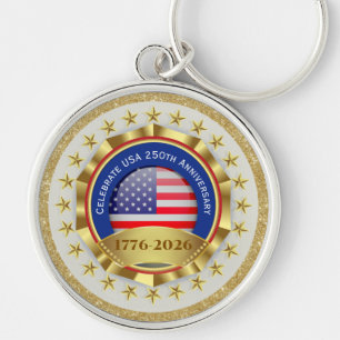 250th Anniversary USA Patriotic   1776–2026 Key Ring