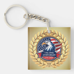 250th Anniversary USA Patriotic   1776–2026 Key Ring
