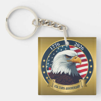 250th Anniversary USA Patriotic | 1776–2026 Key Ring