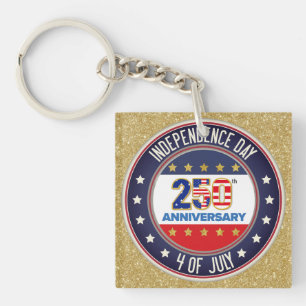 250th Anniversary USA Patriotic 1776–2026 Key Ring
