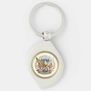 250th Anniversary USA Patriotic   1776–2026 Key Ring
