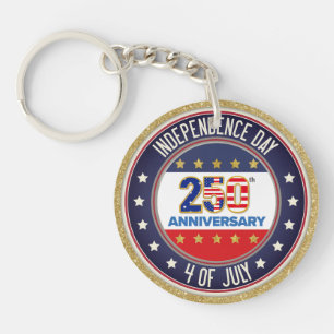 250th Anniversary USA Patriotic 1776–2026 Key Ring