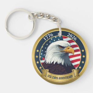 250th Anniversary USA Patriotic   1776–2026 Key Ring