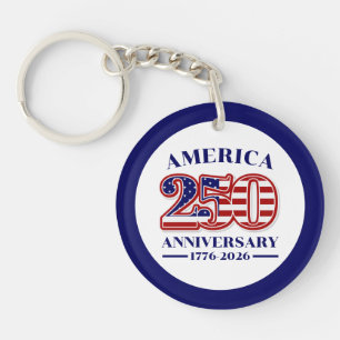 250th Anniversary USA Patriotic   1776–2026 Key Ring