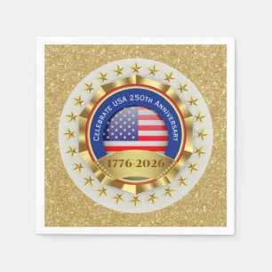 250th Anniversary USA Patriotic 1776–2026 Napkin