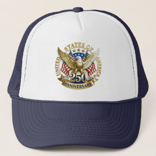 250th Anniversary USA Patriotic 1776–2026 Trucker Hat