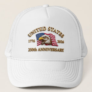 250th Anniversary USA Patriotic 1776–2026 Trucker Hat