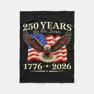 250th Anniversary USA Patriotic 250 Years American Fleece Blanket