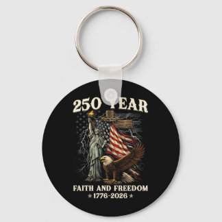 250th Anniversary Usa Patriotic 250 Years American Key Ring