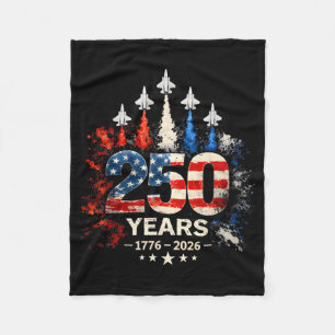 250th Anniversary Usa Patriotic 250 Years Fleece Blanket