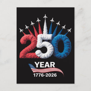 250th Anniversary USA Patriotic 250 Years Invitation Postcard
