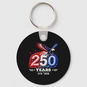 250th Anniversary Usa Patriotic 250 Years Key Ring