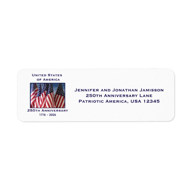 250th Anniversary USA Patriotic American Flags (Front)