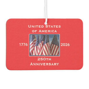 250th Anniversary USA Patriotic American Red Car Car Air Freshener