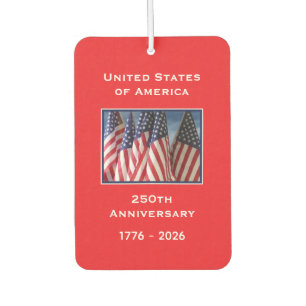250th Anniversary USA Patriotic American Red Car Car Air Freshener