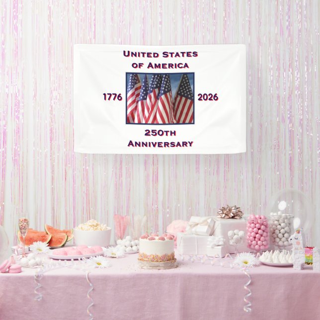 250th Anniversary USA Patriotic  Banner (Party)
