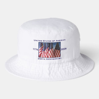 250th Anniversary USA Patriotic Classic White Trucker Hat