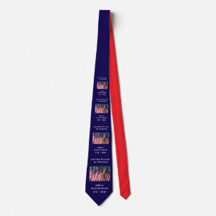250th Anniversary USA Patriotic Dark Blue and Red Tie