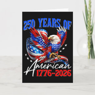 250th Anniversary Usa Patriotic Eagle 250 Years 4t Card